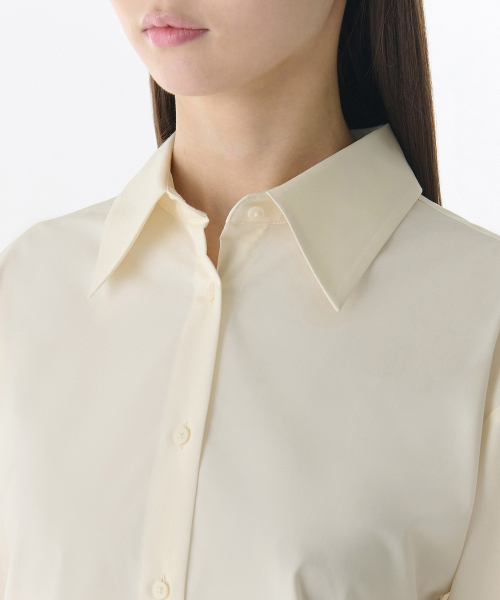 MUSINSA STANDARD WOMAN（ムシンサスタンダードウーマン）の「ウィメンズリンクルフリーシャツ [エクリュ]（シャツ/ブラウス・レディース・その他・SMALL/MEDIUM/LARGE/X-SMALL）」の3枚目の写真