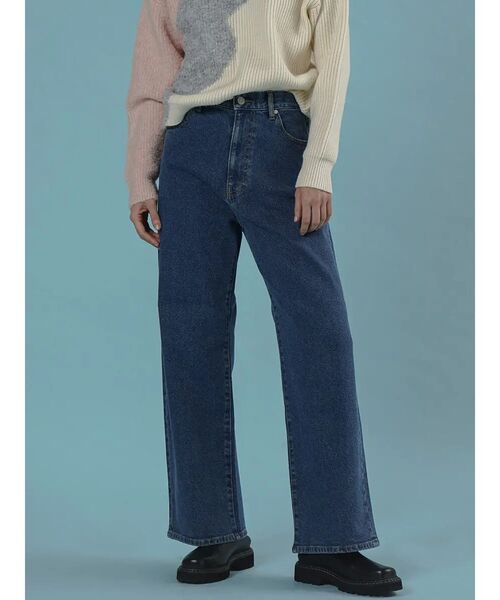 FIKA.(フィーカ)の「Wide-leg denim pants(デニムパンツ・レディース・ブルー系その他/ブルー・MEDIUM/SMALL)」の2枚目の写真