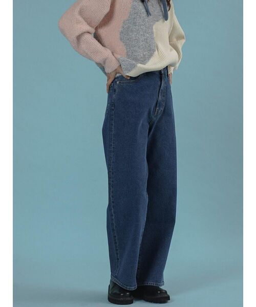 FIKA.(フィーカ)の「Wide-leg denim pants(デニムパンツ・レディース・ブルー系その他/ブルー・MEDIUM/SMALL)」の3枚目の写真