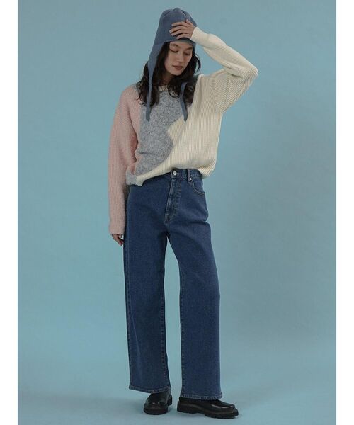 FIKA.(フィーカ)の「Wide-leg denim pants(デニムパンツ・レディース・ブルー系その他/ブルー・MEDIUM/SMALL)」の7枚目の写真