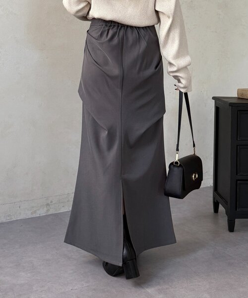 Thevon（ゼボン）の「ドレープマーメイドスカート（スカート・レディース・チャコールグレー/ブラック・M/S）」の13枚目の写真