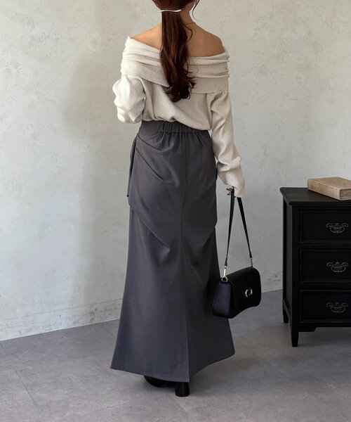 Thevon（ゼボン）の「ドレープマーメイドスカート（スカート・レディース・チャコールグレー/ブラック・M/S）」の19枚目の写真