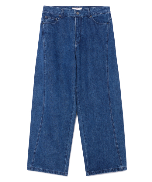 eastserviceshop(イーストサービスショップ)の「Vintage Washed Curved Denim - M/Blue(デニムパンツ・レディース・ブルー・50/48/46)」の4枚目の写真