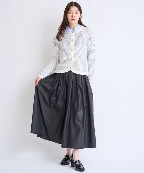 NOELA（ノエラ）の「ツイードニットカーディガン（カーディガン/ボレロ・レディース・オフホワイト/ピンク/ブルー・フリー）」の10枚目の写真