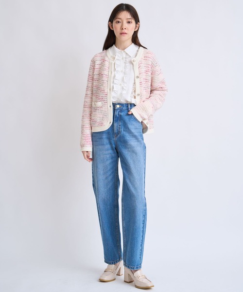 NOELA（ノエラ）の「ツイードニットカーディガン（カーディガン/ボレロ・レディース・オフホワイト/ピンク/ブルー・フリー）」の20枚目の写真