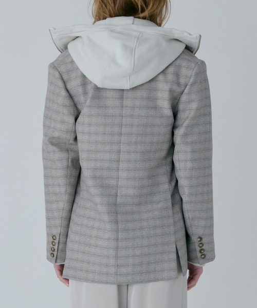 LE CIEL BLEU（ルシェルブルー）の「オーバーサイズプレイドジャケット / Oversized Plaid Jacket（テーラードジャケット・レディース・ベージュ/ブラウン・34/36）」の15枚目の写真