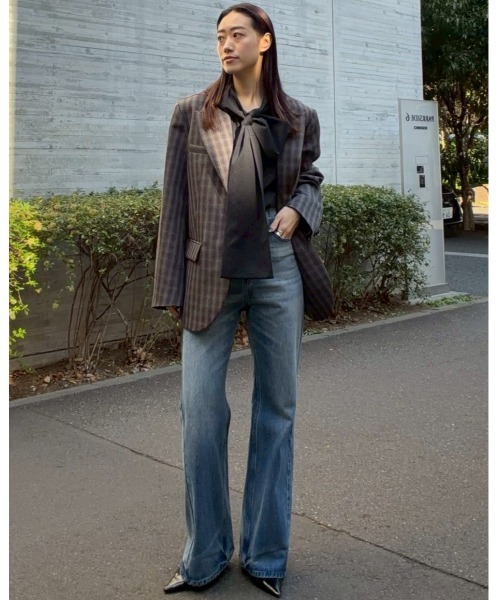 LE CIEL BLEU（ルシェルブルー）の「オーバーサイズプレイドジャケット / Oversized Plaid Jacket（テーラードジャケット・レディース・ベージュ/ブラウン・34/36）」の21枚目の写真