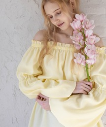 CLEAR BASIC | 肩パール2way袖バルーンチュニック[着回し力抜群 ガーリー チェック柄]≪新作≫(チュニック)