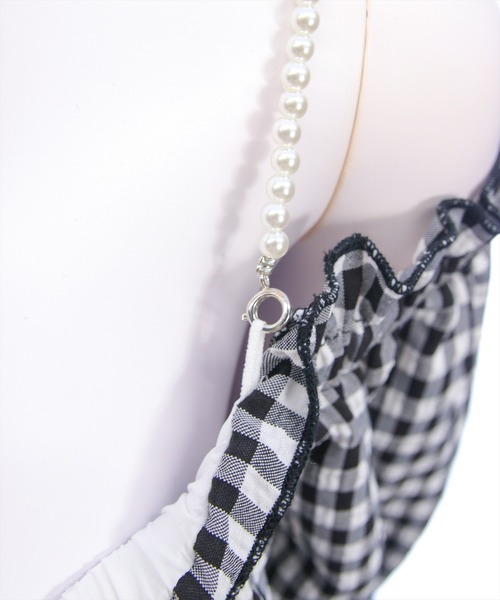 CLEAR BASIC（クリアベーシック）の「肩パール2way袖バルーンチュニック[着回し力抜群 ガーリー チェック柄]≪新作≫（チュニック・レディース・イエロー/ネイビー/ブラック系その他・F）」の18枚目の写真