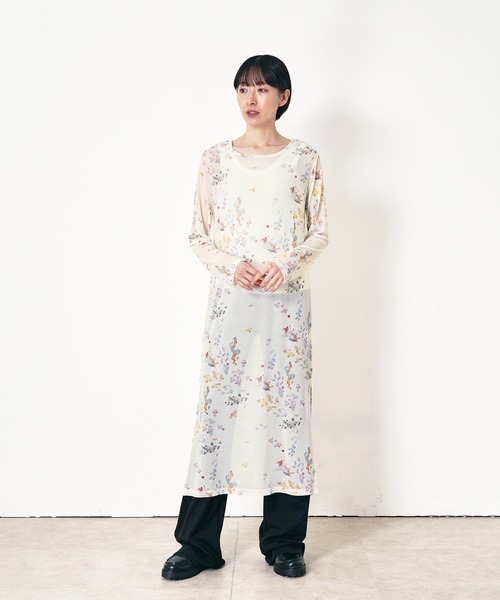 Common Noun(コモン ナウン)の「“SEA” Kana Akiyama シアー長袖ワンピース(ワンピース・レディース・マルチ・M)」の1枚目の写真