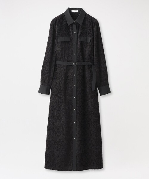 LOVELESS(ラブレス)の「【26SS WEB先行予約】カットジャカードシャツワンピース(シャツワンピース・レディース・ブラック・34/36)」の1枚目の写真