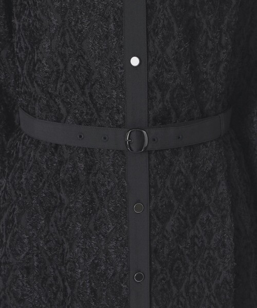 LOVELESS（ラブレス）の「カットジャカードシャツワンピース（シャツワンピース・レディース・ブラック・34/36）」の9枚目の写真