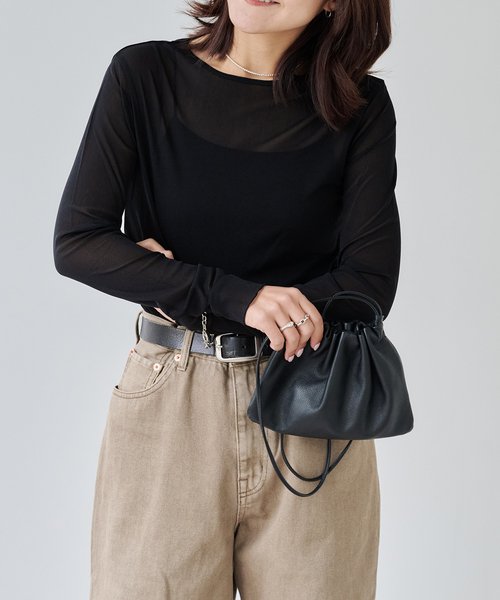 OUTDOOR PRODUCTS（アウトドアプロダクツ）の「ストレッチシアーロンTEE（Tシャツ/カットソー・レディース・アイボリー/ブラック/ボルドー/ブルー系その他・FREE）」の3枚目の写真