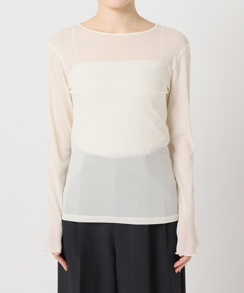 OUTDOOR PRODUCTS（アウトドアプロダクツ）の「ストレッチシアーロンTEE（Tシャツ/カットソー・レディース・アイボリー/ブラック/ボルドー/ブルー系その他・FREE）」の5枚目の写真