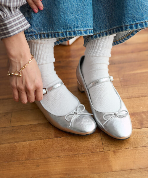 FREAK'S STORE（フリークスストア）の「晴雨兼用バレエパンプス（パンプス・レディース・レオパード/シルバー/その他/ブラック・37/36/39/38/35）」の6枚目の写真