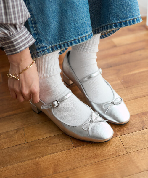 FREAK'S STORE（フリークスストア）の「晴雨兼用バレエパンプス（パンプス・レディース・レオパード/シルバー/その他/ブラック・37/36/39/38/35）」の7枚目の写真