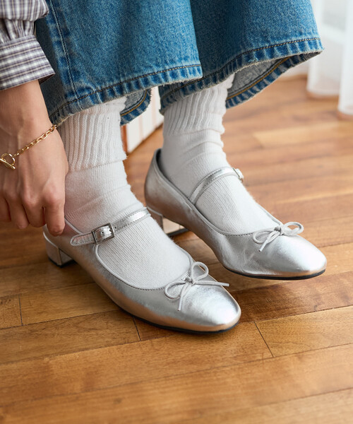 FREAK'S STORE（フリークスストア）の「晴雨兼用バレエパンプス（パンプス・レディース・レオパード/シルバー/その他/ブラック・37/36/39/38/35）」の8枚目の写真