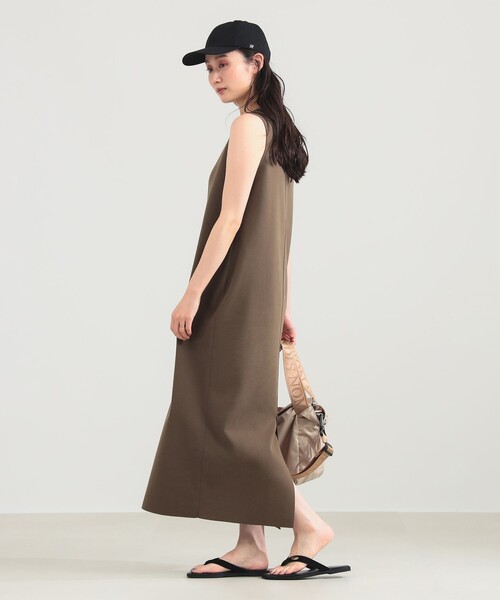 コットン 16ゲージ ノースリーブ ワンピース（ワンピース）｜Demi-Luxe