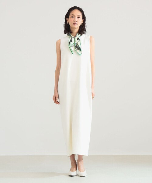 Demi-Luxe BEAMS（デミルクス ビームス）の「コットン 16ゲージ ノースリーブ ワンピース（ワンピース・レディース・チャコールグレー/ダークブラウン/ホワイト・ONE SIZE）」の5枚目の写真