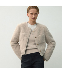 ATELIER NAIN | TRIMMING HAIRY ROUND JACKET(JK-2986)(その他アウター)