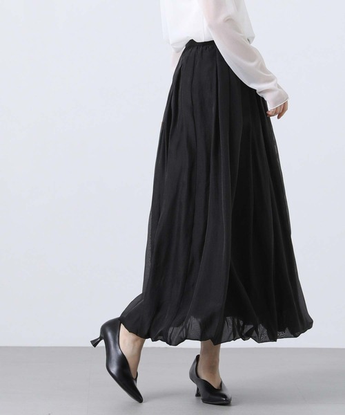 Torrazzo Donna（トラッゾドンナ）の「シアーギャザーバルーンスカート（スカート・レディース・グレー/ブラック・FREE）」の11枚目の写真