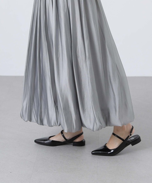 Torrazzo Donna（トラッゾドンナ）の「シアーギャザーバルーンスカート（スカート・レディース・グレー/ブラック・FREE）」の3枚目の写真