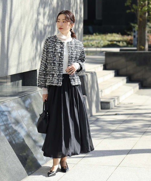 Torrazzo Donna（トラッゾドンナ）の「シアーギャザーバルーンスカート（スカート・レディース・グレー/ブラック・FREE）」の15枚目の写真