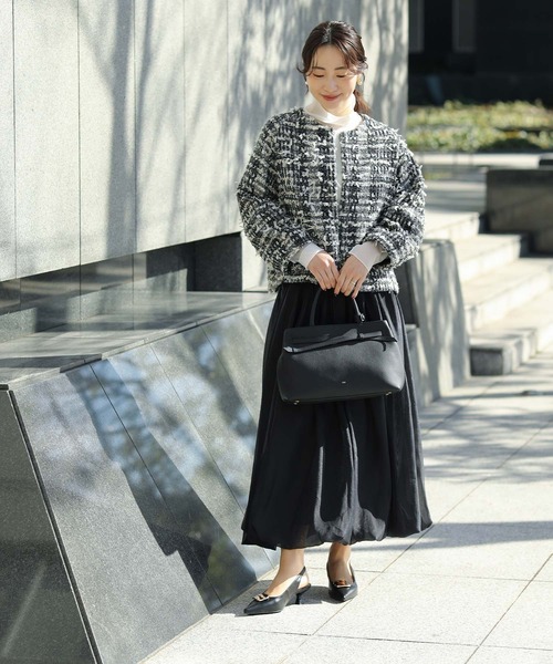 Torrazzo Donna（トラッゾドンナ）の「シアーギャザーバルーンスカート（スカート・レディース・グレー/ブラック・FREE）」の16枚目の写真