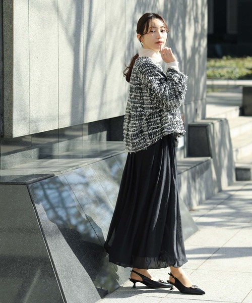 Torrazzo Donna（トラッゾドンナ）の「シアーギャザーバルーンスカート（スカート・レディース・グレー/ブラック・FREE）」の19枚目の写真