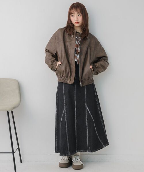 RETRO GIRL（レトロガール）の「2wayFレザーBZ（ブルゾン・レディース・ブラック/ブラウン・FREE）」の3枚目の写真