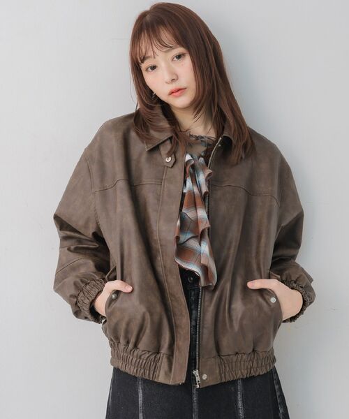 RETRO GIRL（レトロガール）の「2wayFレザーBZ（ブルゾン・レディース・ブラック/ブラウン・FREE）」の7枚目の写真