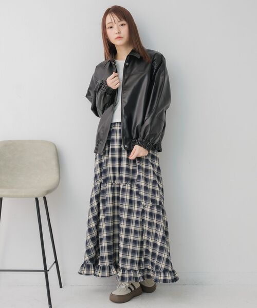 RETRO GIRL（レトロガール）の「2wayFレザーBZ（ブルゾン・レディース・ブラック/ブラウン・FREE）」の11枚目の写真