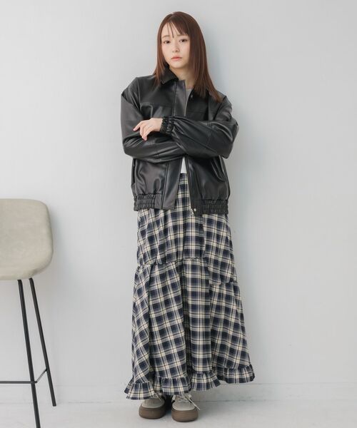 RETRO GIRL（レトロガール）の「2wayFレザーBZ（ブルゾン・レディース・ブラック/ブラウン・FREE）」の12枚目の写真