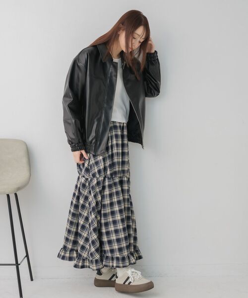 RETRO GIRL（レトロガール）の「2wayFレザーBZ（ブルゾン・レディース・ブラック/ブラウン・FREE）」の13枚目の写真