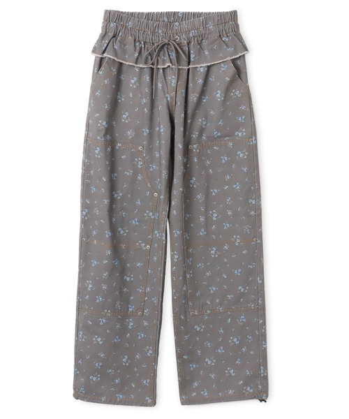 atmos pink(アトモスピンク)の「atmos pink Floral Double Knee Frill Pants / アトモス ピンク フローラル ダブル ニー フリル パンツ(その他パンツ・レディース・グレー/ホワイト・M/S)」の5枚目の写真