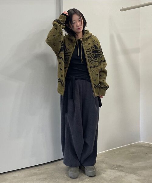 DIAGONAL(ダイアゴナル)の「WARM JOGGER PANTS (dark grey)(その他パンツ・レディース・その他・FREE)」の6枚目の写真