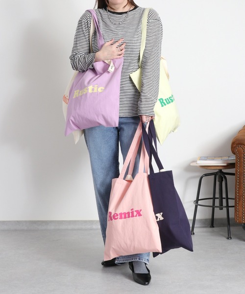 cepo（セポ）の「カラートートバッグ（トートバッグ・レディース・パープル/ネイビー/イエロー/ピンク/オフホワイト・FREE）」の11枚目の写真