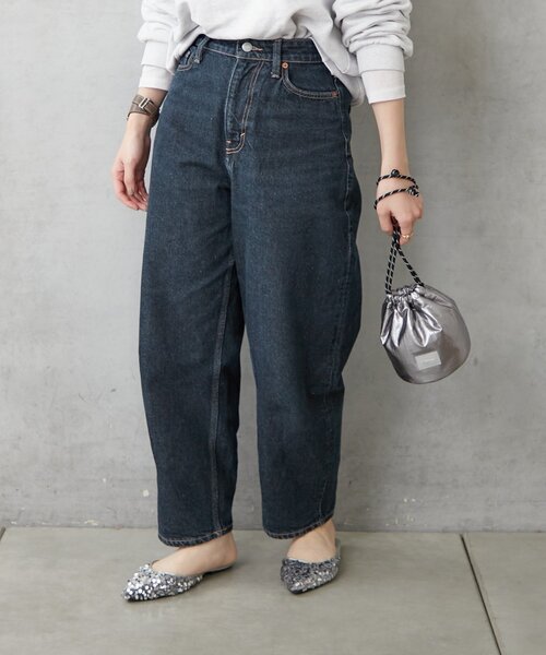 BIRTHDAY BAR（バースデイバー）の「メタリックミニ巾着バッグ（トートバッグ・レディース・ダークグレー/シルバー・0）」の4枚目の写真