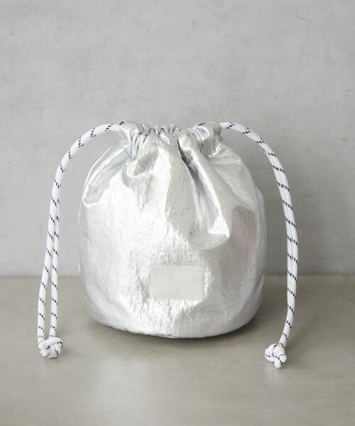 BIRTHDAY BAR（バースデイバー）の「メタリックミニ巾着バッグ（トートバッグ・レディース・ダークグレー/シルバー・0）」の16枚目の写真