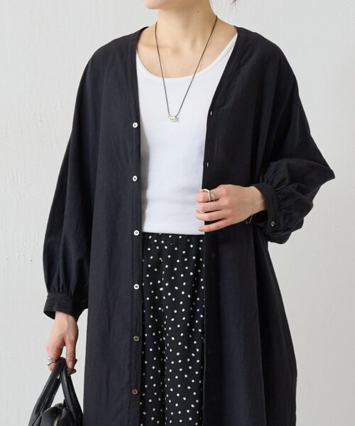 BEARDSLEY（ビアズリー）の「ガウンワンピース（ワンピース・レディース・サンドベージュ/ブラック・FREE）」の6枚目の写真