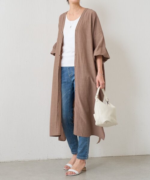 BEARDSLEY（ビアズリー）の「ガウンワンピース（ワンピース・レディース・サンドベージュ/ブラック・FREE）」の21枚目の写真