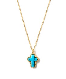 CRIMIE | STONE CROSS SILVER NECKLACE 24KDP(ネックレス)