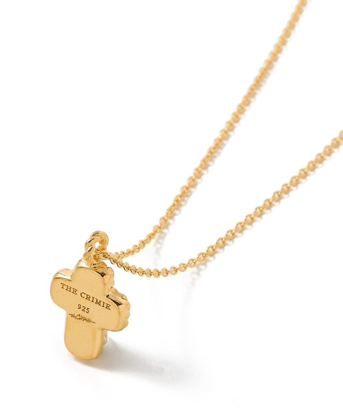 CRIMIE（クライミー）の「STONE CROSS SILVER NECKLACE 24KDP（ネックレス・メンズ・ブルー/ブラック・ONE SIZE）」の5枚目の写真
