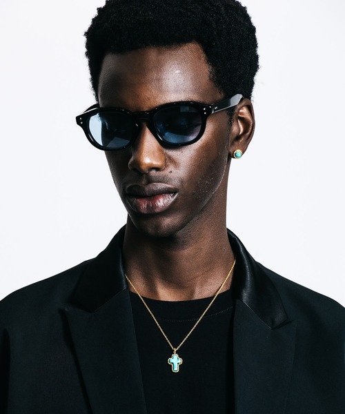 CRIMIE（クライミー）の「STONE CROSS SILVER NECKLACE 24KDP（ネックレス・メンズ・ブルー/ブラック・ONE SIZE）」の12枚目の写真