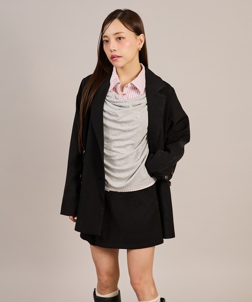 apres jour mignon(アプレジュールミニョン)の「【セットアップ着用可能】オーバーダブルジャケット(テーラードジャケット・レディース・グレー/ブラック/ブラウン系その他・フリー/X-LARGE)」の11枚目の写真