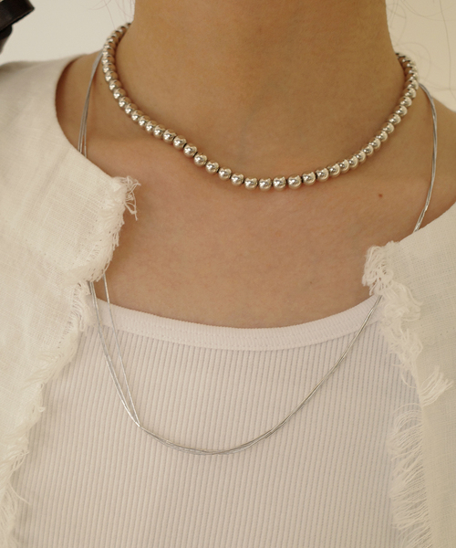 Native SilverStreams（ネイティブシルバーストリームズ）の「《追加》Native SilverStreams ネックレス 3連 60cm NSA1003600（ネックレス・レディース・シルバー・FREE）」の2枚目の写真