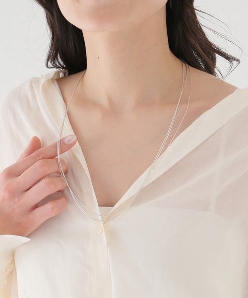 Native SilverStreams（ネイティブシルバーストリームズ）の「《追加》Native SilverStreams ネックレス 3連 60cm NSA1003600（ネックレス・レディース・シルバー・FREE）」の9枚目の写真