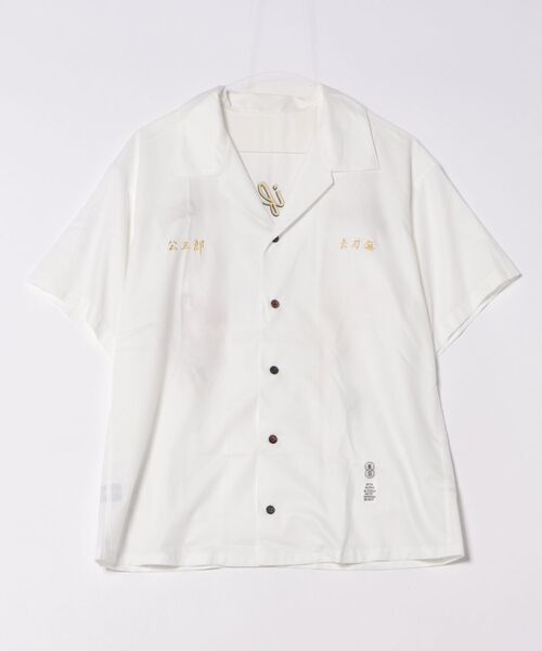 sulvam（サルバム）の「sulvam×KOZABURO/サルバム×コウザブロウ/刺繍スカ 開襟シャツ（シャツ/ブラウス・メンズ・ホワイト/ブラック・L/S/M）」の4枚目の写真