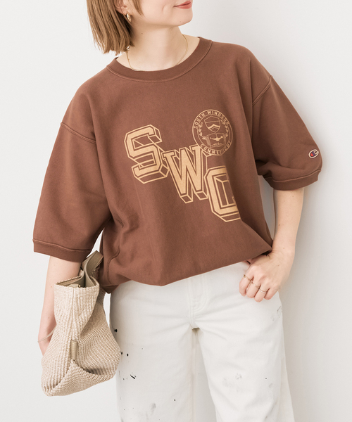 Spick & Span（スピックアンドスパン）の「Champion/チャンピオン REVERSE WEAVE SHORT SLEEVE SWEA（スウェット・レディース・ブラック系その他/ブラウン・MEDIUM）」の12枚目の写真