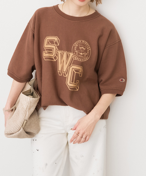 Spick & Span（スピックアンドスパン）の「Champion/チャンピオン REVERSE WEAVE SHORT SLEEVE SWEA（スウェット・レディース・ブラック系その他/ブラウン・MEDIUM）」の13枚目の写真